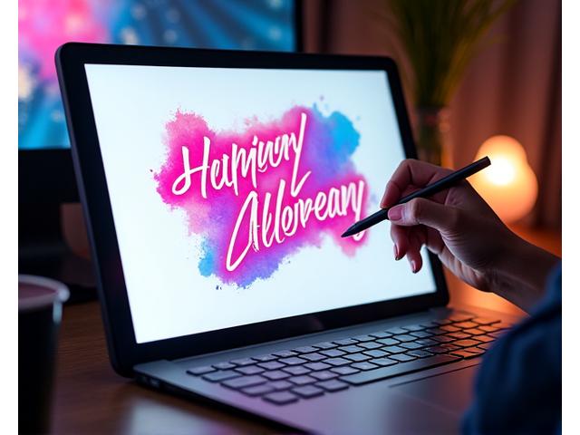 Digital calligraphy graphics optimized for social media and online branding