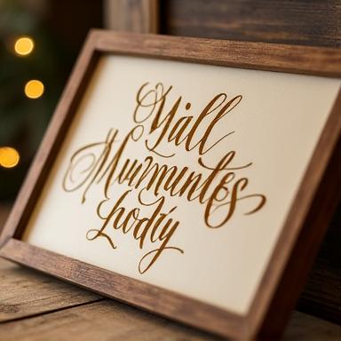 Personalized calligraphy gift art with Filipino craftsmanship
