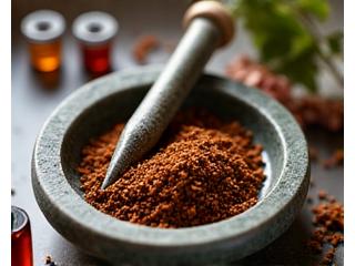 Plant-based calligraphy ink production process showing natural ingredients